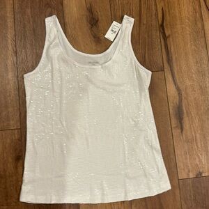 Brand new white sequin tank top great for layering